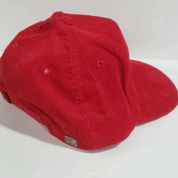 Vintage Red Corduroy Fletcher Mens Snapback Trucker  Hat with N Logo. - Picture 2 of 7